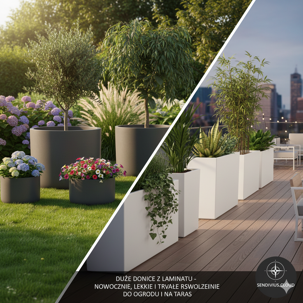 duże donice z laminatu