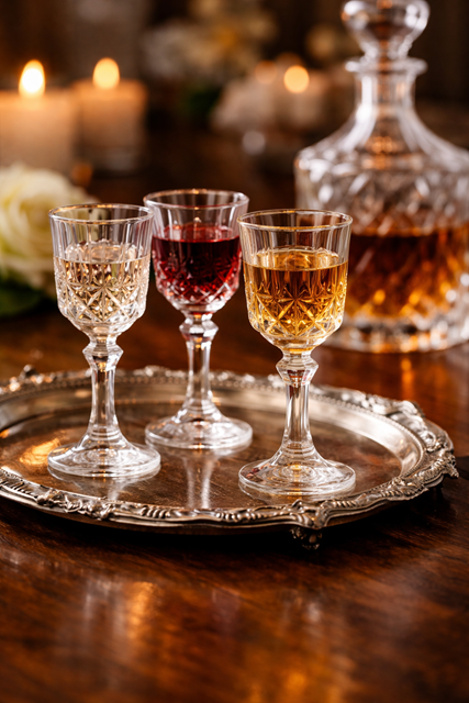 kieliszki kryształowe do likierów
