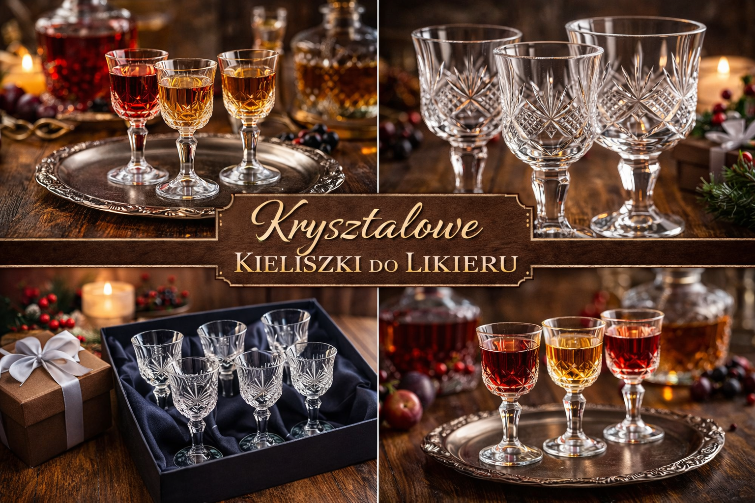 kryształowe kieliszki do likierów