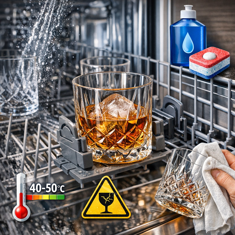 kryształowe szklanki do whisky w zmywarce